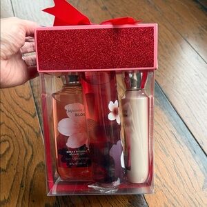 NEW Japanese cherry blossom, shower gel, lotion, and spray gift set